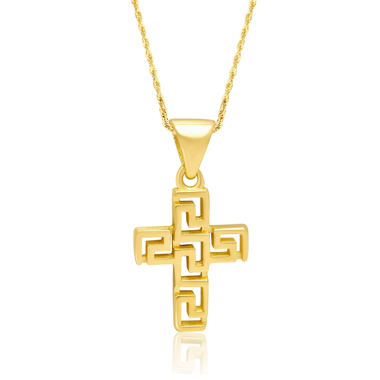 18K Pure Gold Cross Necklace