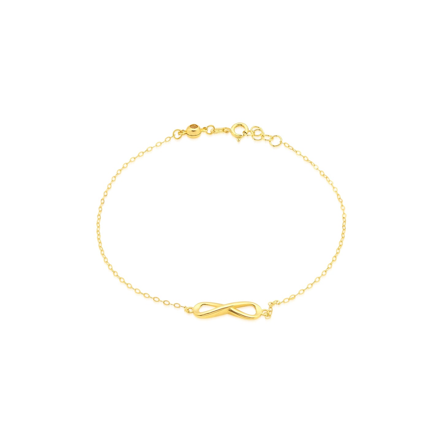 18K Pure Gold Infinity Bracelet