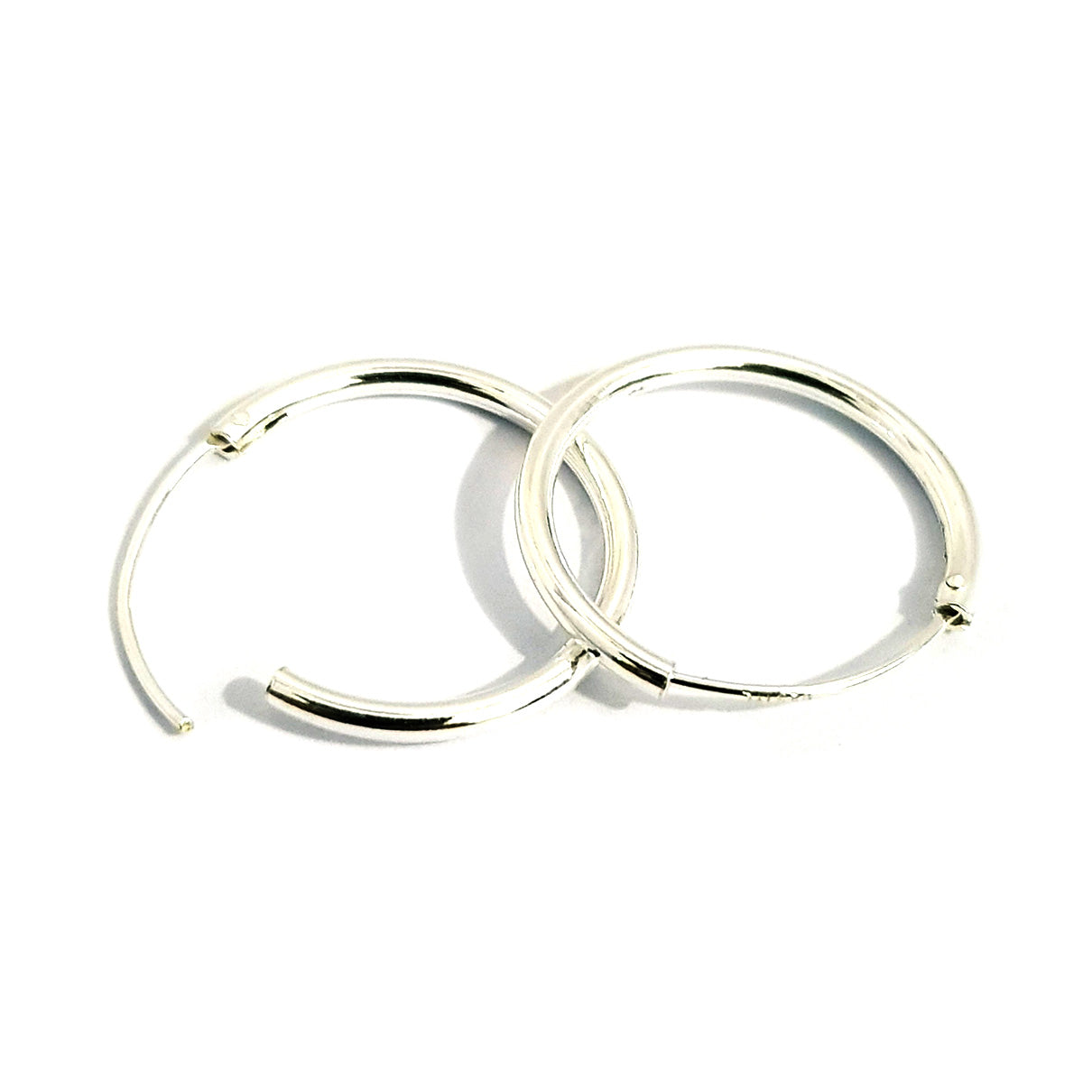 Real 925 Sterling Silver Hoop Earrings