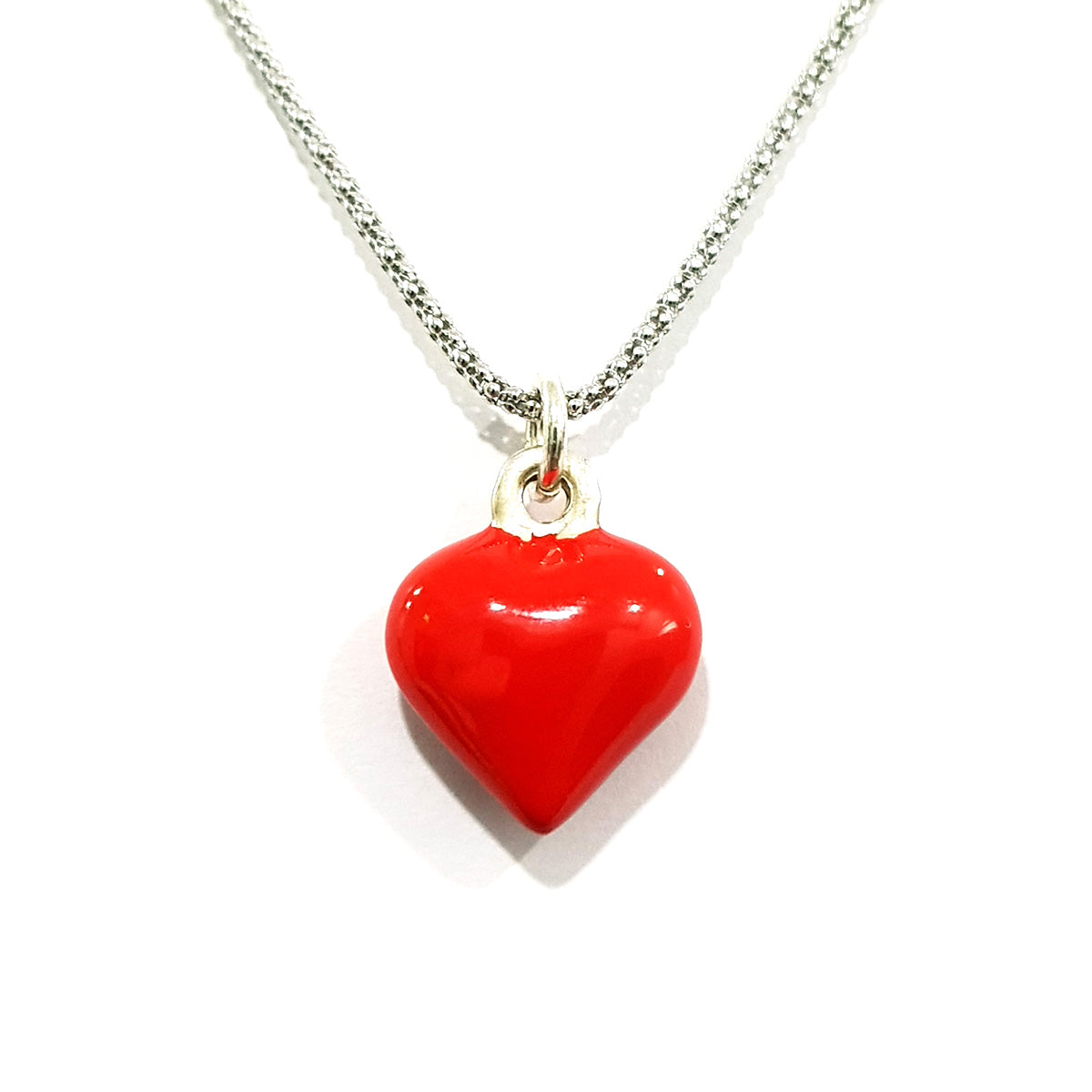 Real Sterling Silver 925 Red Heart Design | 18k Silver.