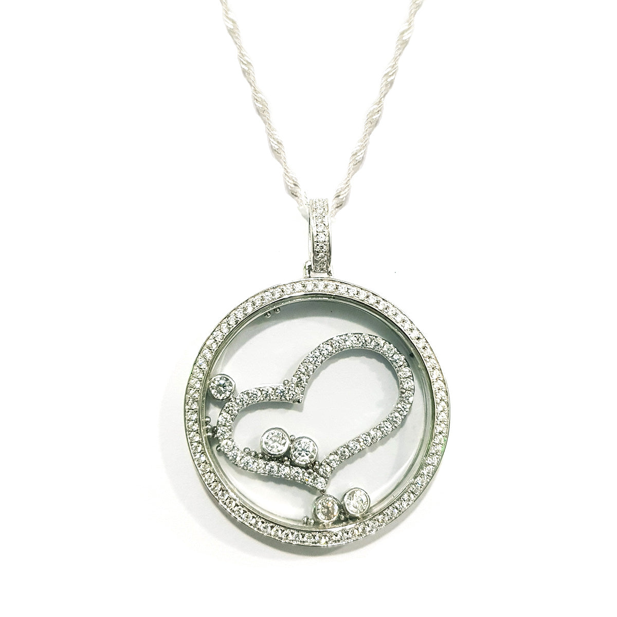 Real 925 Sterling Silver Heart Design Necklace