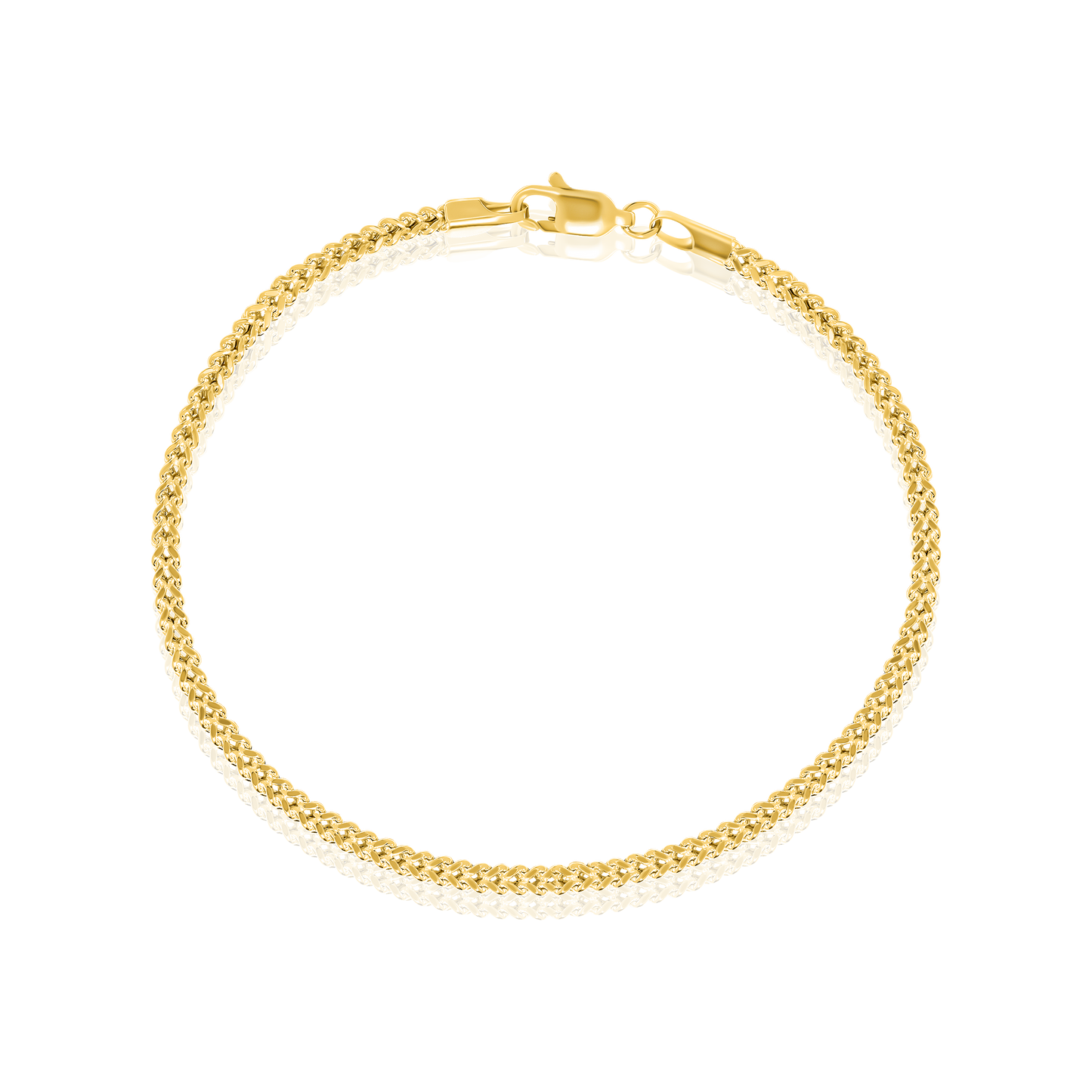 18K Pure Gold Curb Bracelet