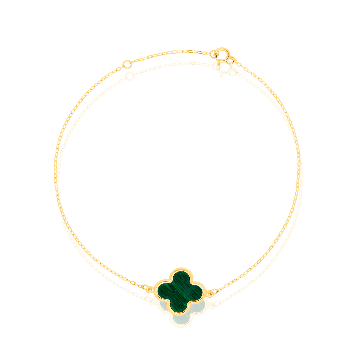18K Pure Gold V.C Green Bracelet