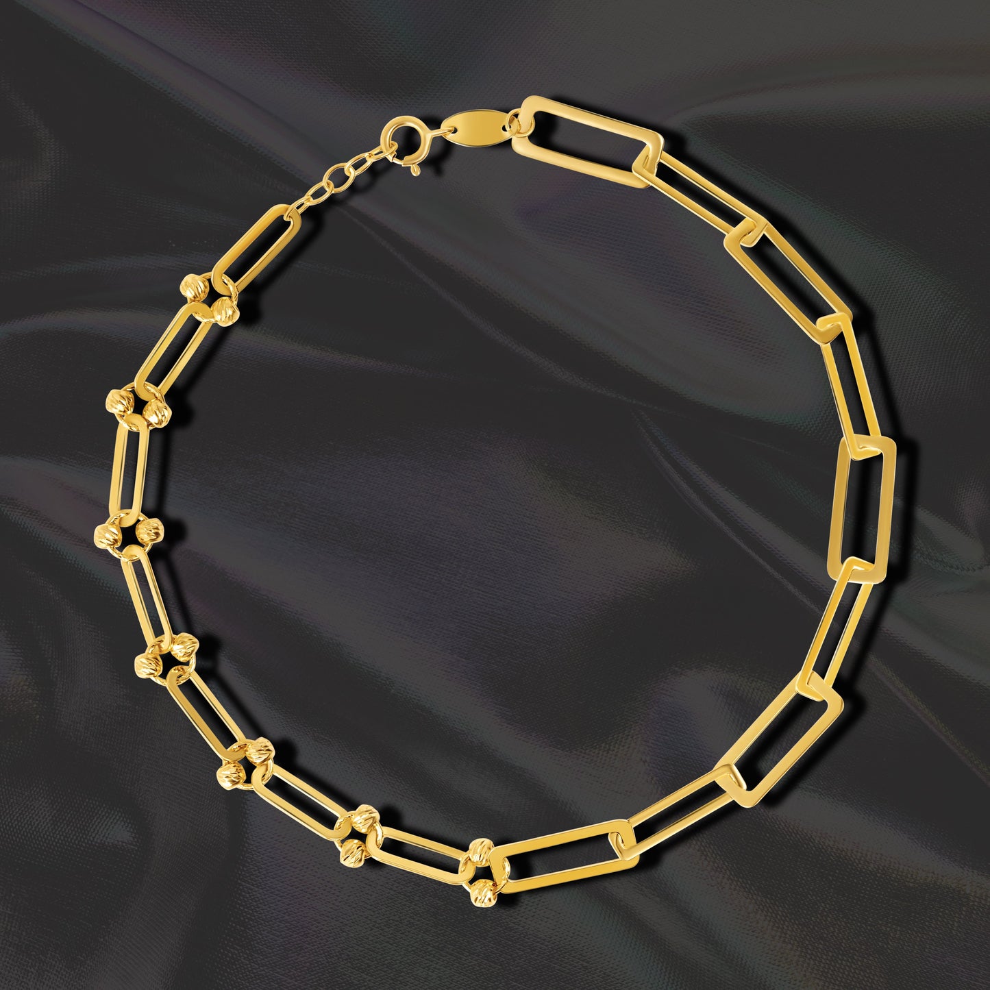 18K Pure Gold U-Linked Bracelet