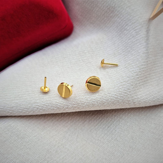 18K Pure Gold Elegant Earrings | Earring | 18K Gold Jewelry