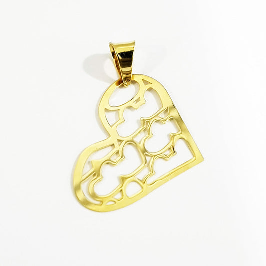 18K Pure Gold Heart Design Necklace | Necklace | 18K Gold Jewelry