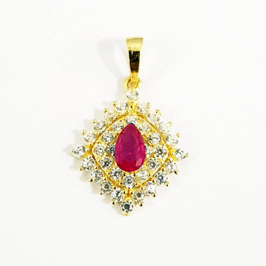 18K Pure Gold Zircon stone Necklace | Necklace | 18K Gold Jewelry