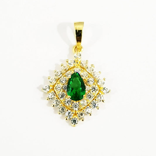 18K Pure Gold Zircon stone Necklace | Necklace | 18K Gold Jewelry