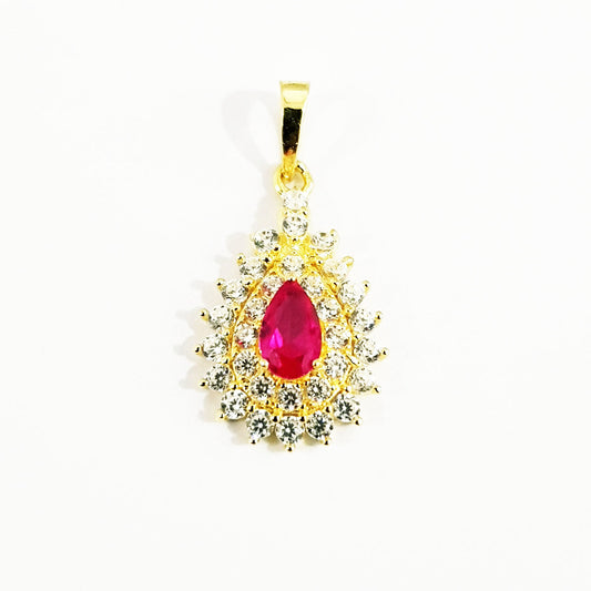 18K Pure Gold Zircon stone Necklace | Necklace | 18K Gold Jewelry
