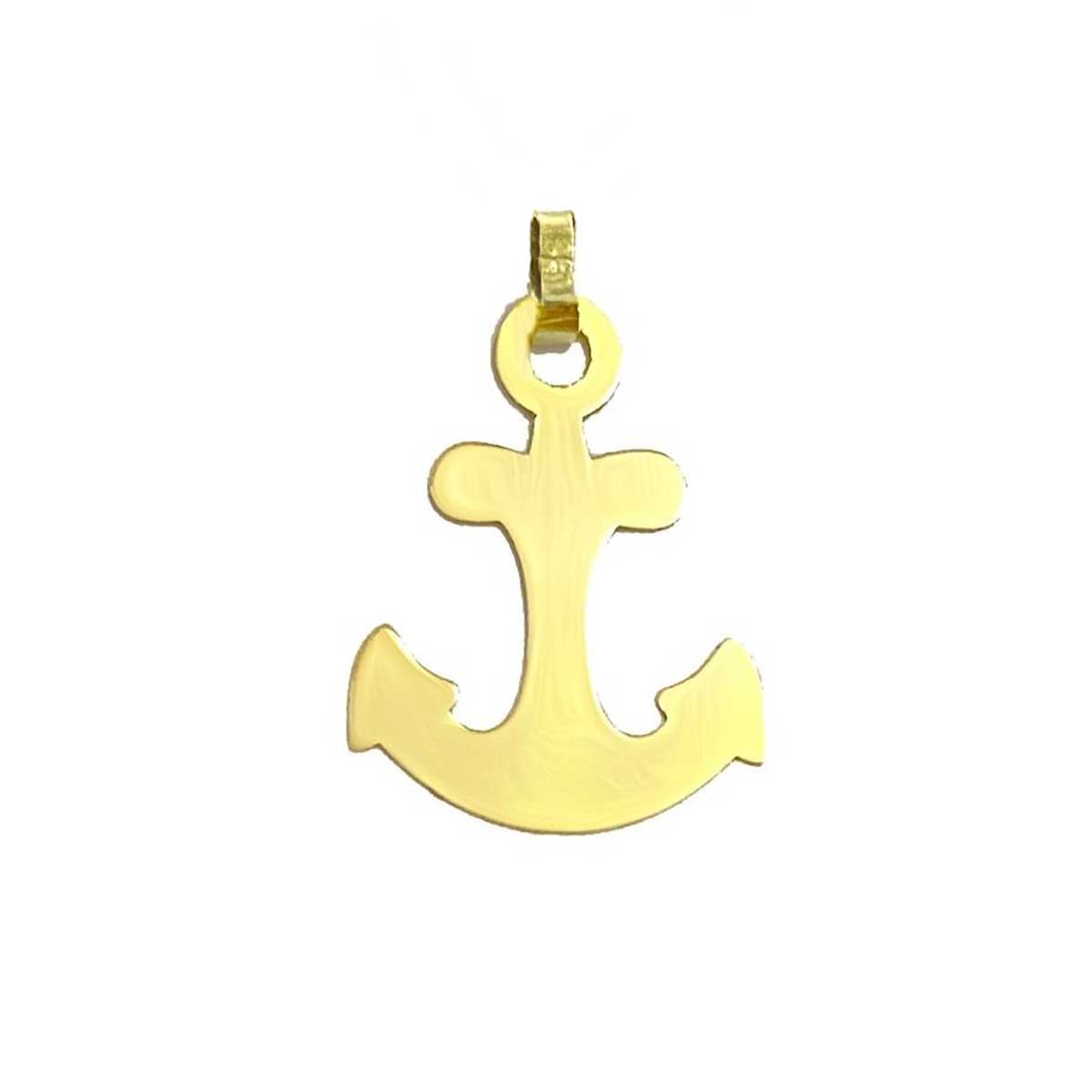 18K Pure Gold Anchor Design Pendant Necklace | Necklace | 18K Gold Jewelry