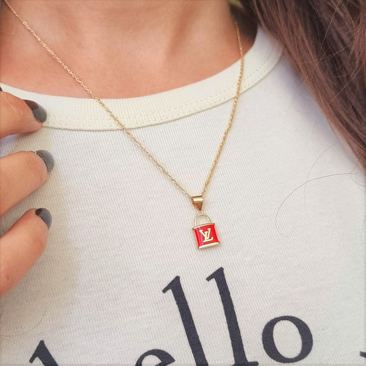 18K Pure Gold Lock Elegant Necklace | Necklace | 18K Gold Jewelry