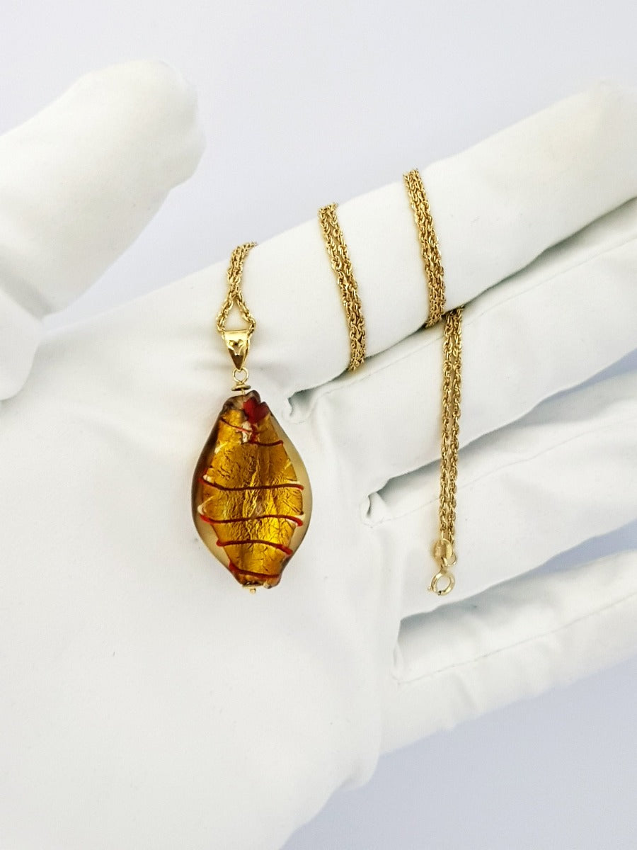 18k Pure Gold Stone Necklace | Necklace | 18K Gold Jewelry