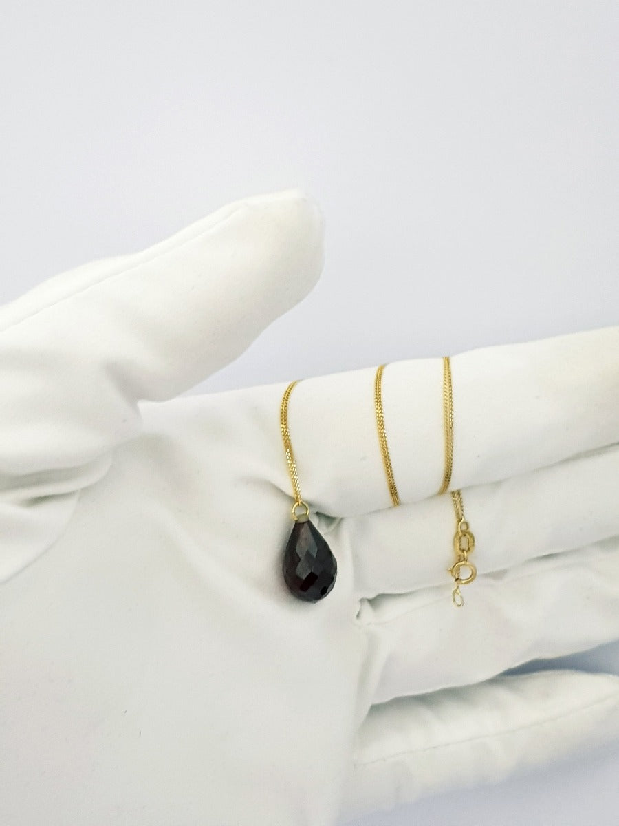 18K Pure Gold Gem Necklace