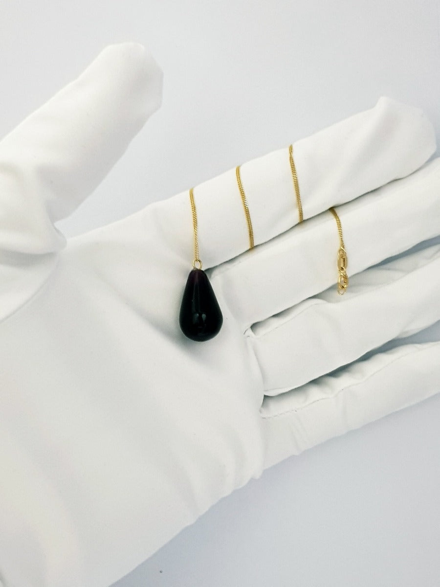 18K Pure Gold Gem Necklace