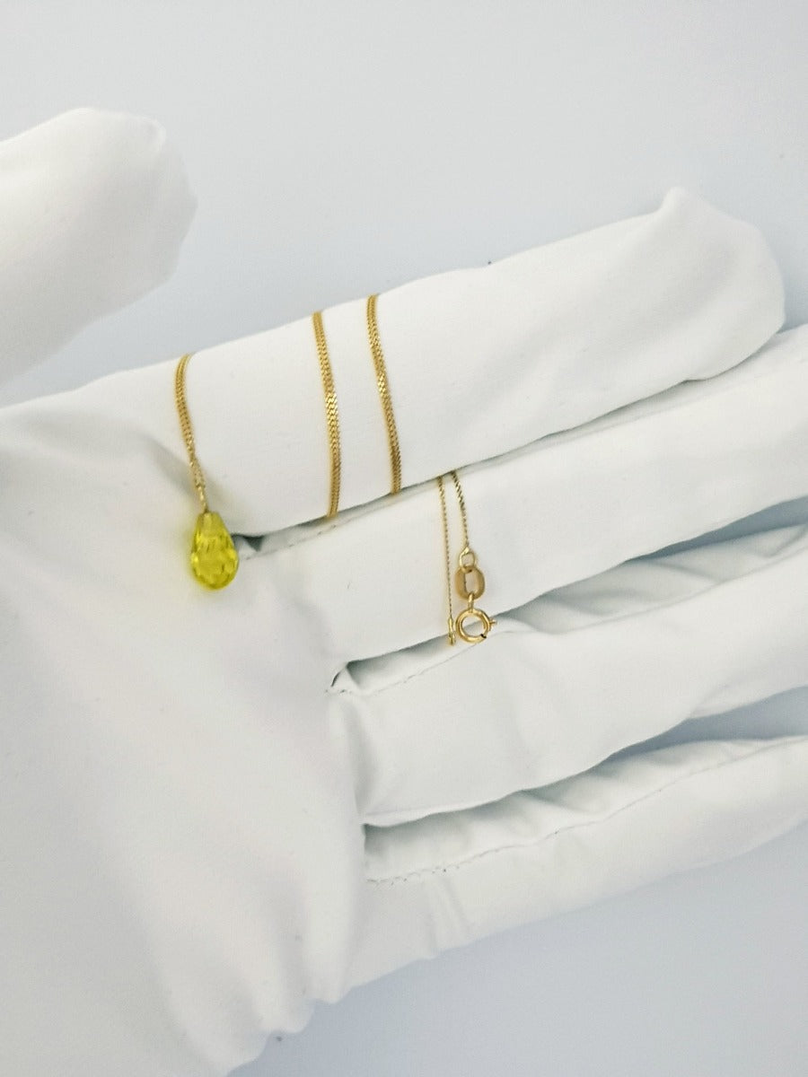 18K Pure Gold Stone Necklace | Necklace | 18K Gold Jewelry
