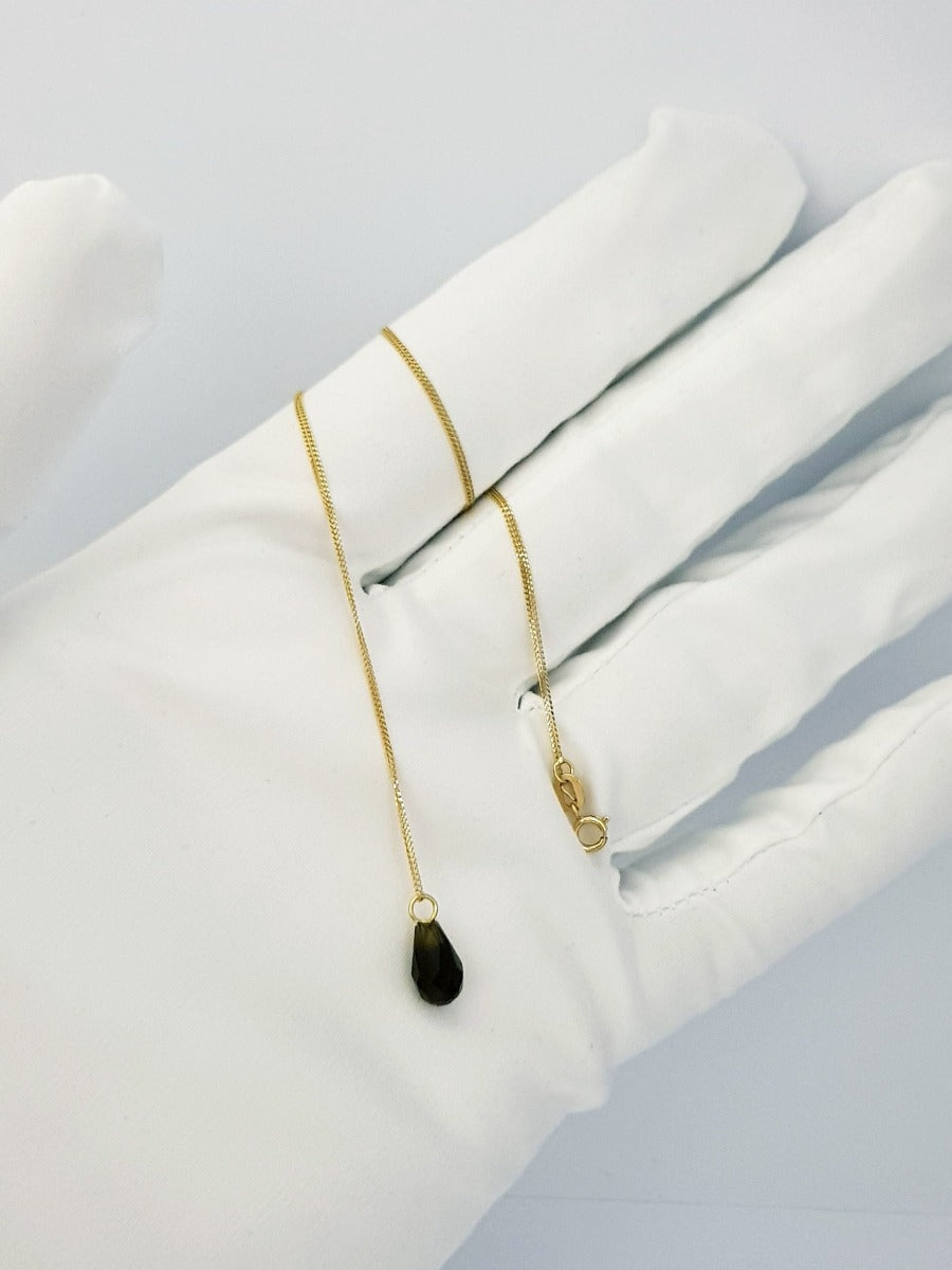 18K Pure Gold Stone Necklace | Necklace | 18K Gold Jewelry