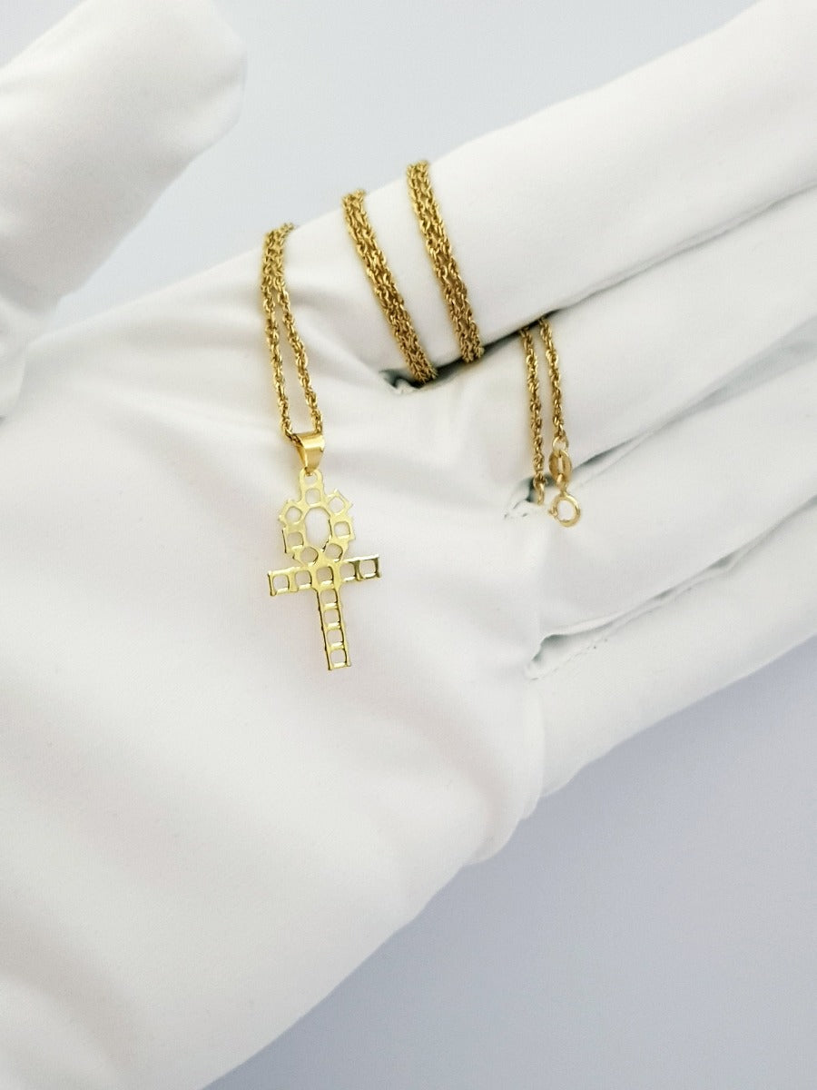 18K Pure Gold Cross Necklace | Necklace | 18K Gold Jewelry