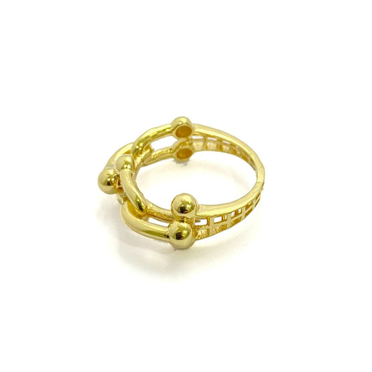 18K Pure Gold Elegant Design Ring