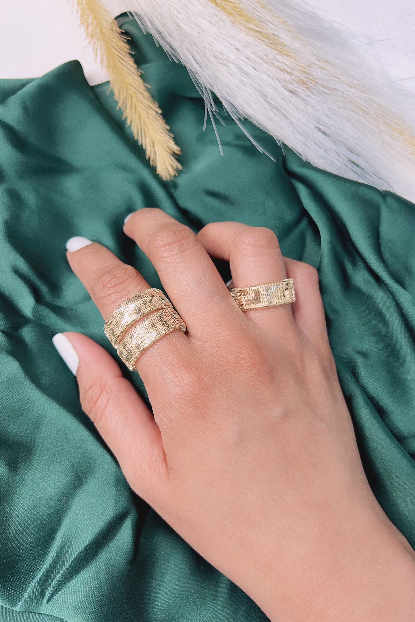 18K Pure Gold Elastic Ring