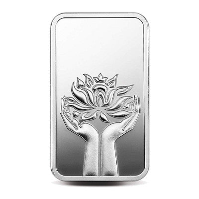 MMTC PAMP 20 Gram Lotus Flower Silver Bar