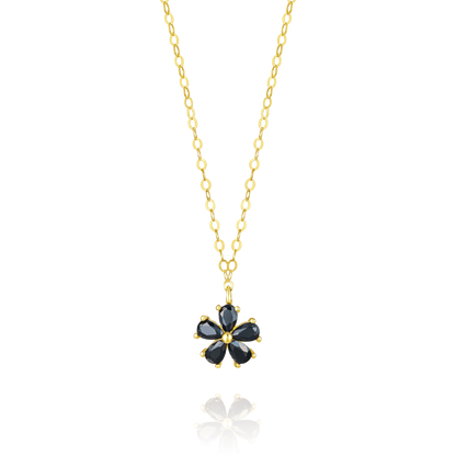 18K Pure Gold Flower Necklace