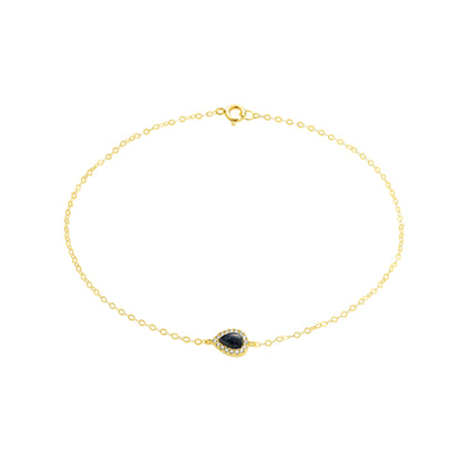18K Pure Gold Fine Stone Bracelet