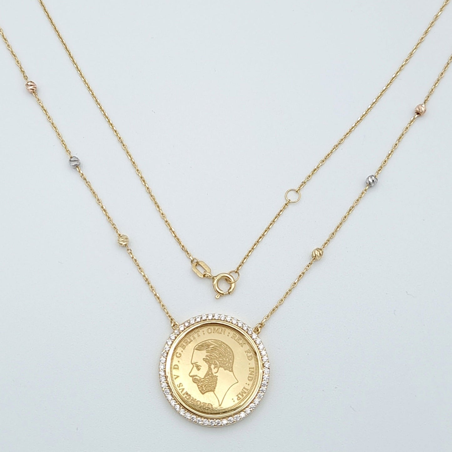 18K Pure Gold Elegant Religious Necklace