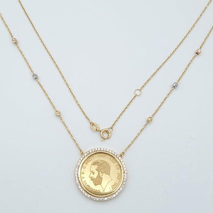 18K Pure Gold Elegant Religious Necklace