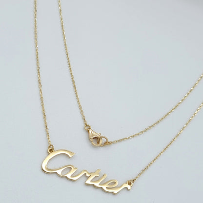 18K Pure Gold C.R Necklace