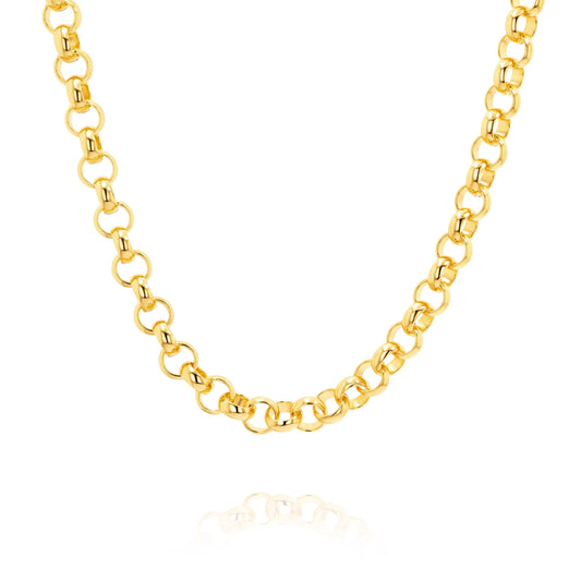 18K Pure Gold Elegant Linked Chain