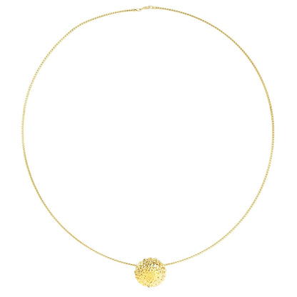 18K Pure Gold Flower Necklace