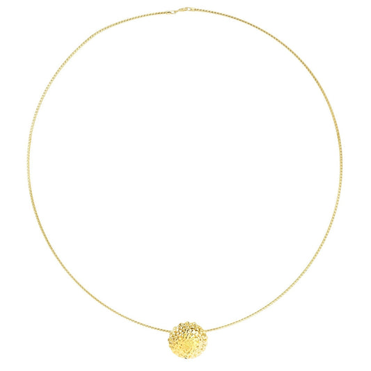 18K Pure Gold Flower Necklace