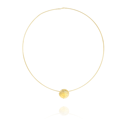 18K Pure Gold Flower Necklace