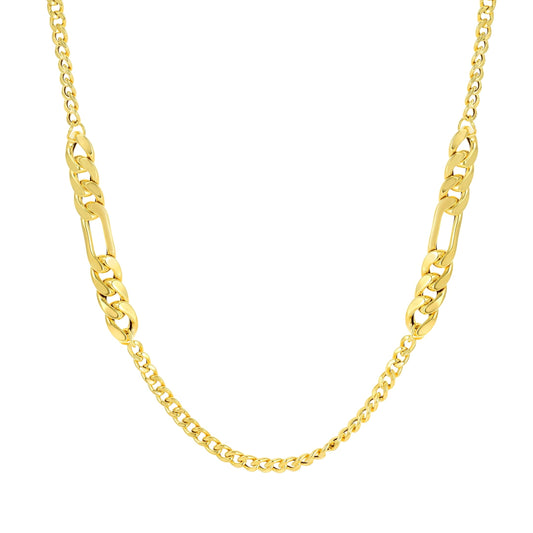18K Pure Gold Elegant Linked Necklace