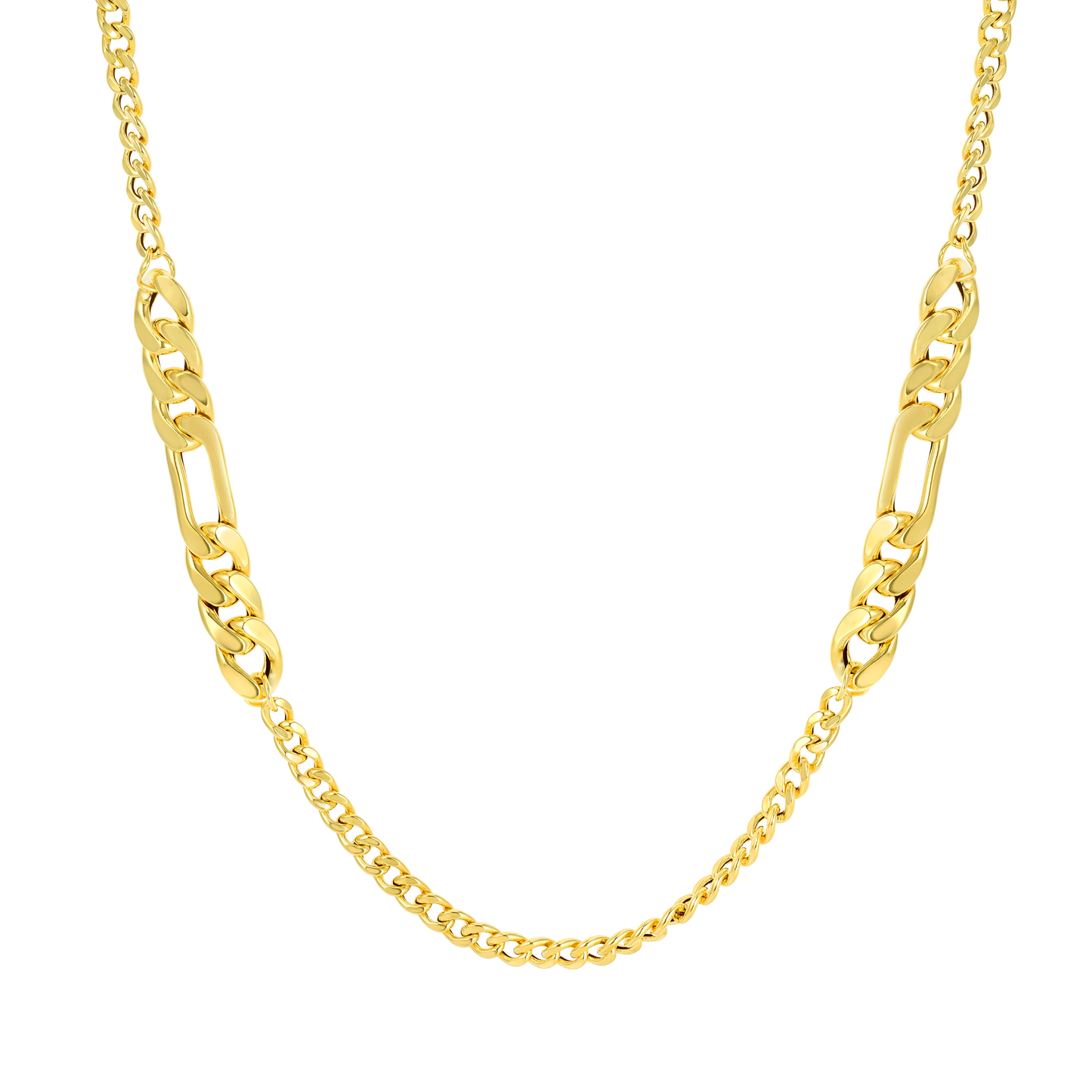 18K Pure Gold Elegant Linked Necklace