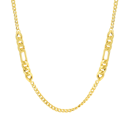 18K Pure Gold Elegant Linked Necklace