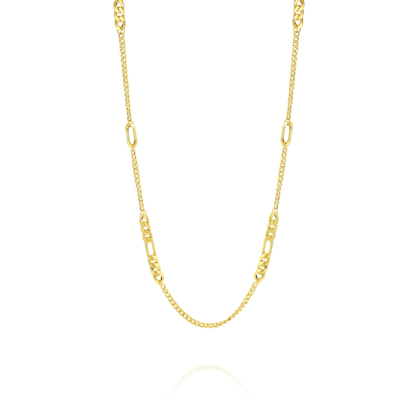 18K Pure Gold Elegant Linked Necklace