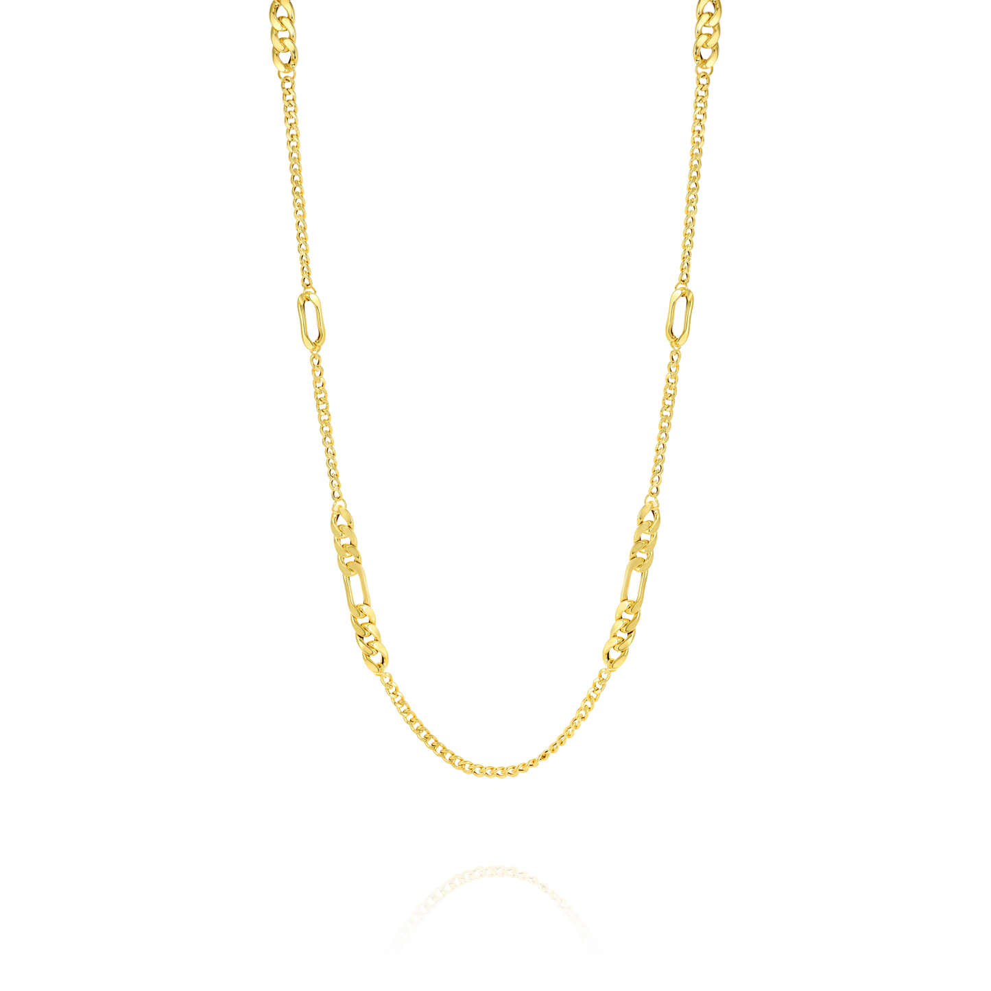 18K Pure Gold Elegant Linked Necklace