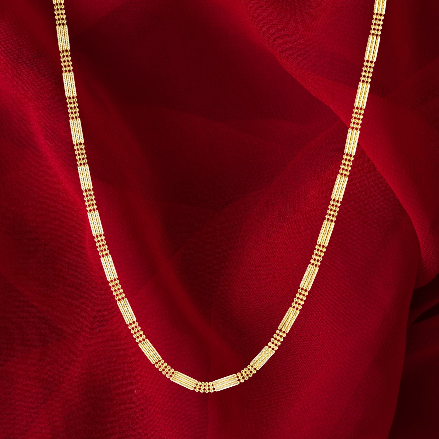 18K Pure Gold 1 Color Layer Seed Chain