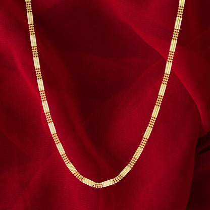 18K Pure Gold 1 Color Layer Seed Chain