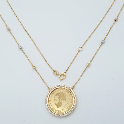 18K Pure Gold Elegant Religious Necklace