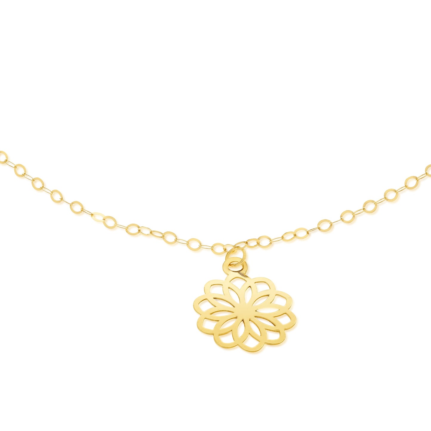 18K Pure Gold Fine Flower Bracelet