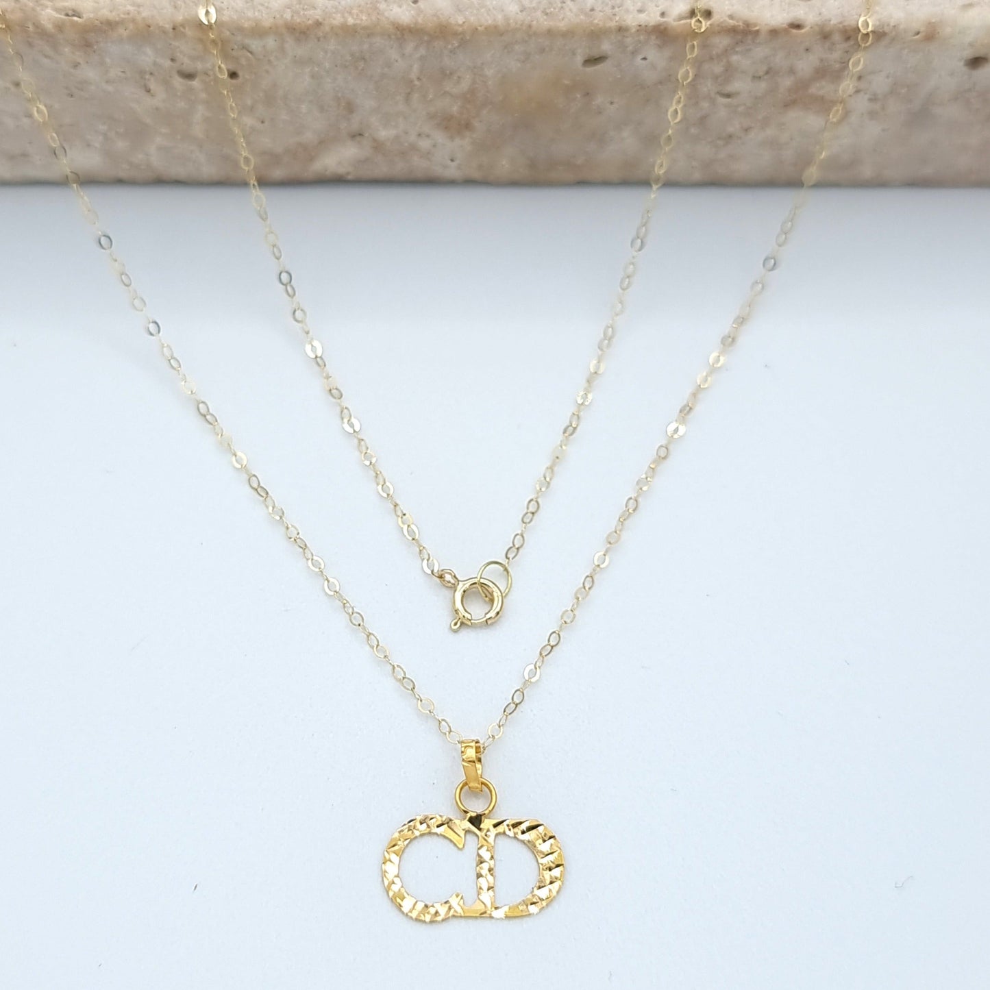 18K Pure Gold Fine Elegant Necklace