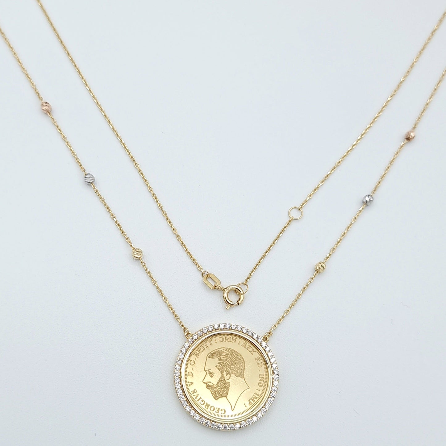 18K Pure Gold Elegant Religious Necklace