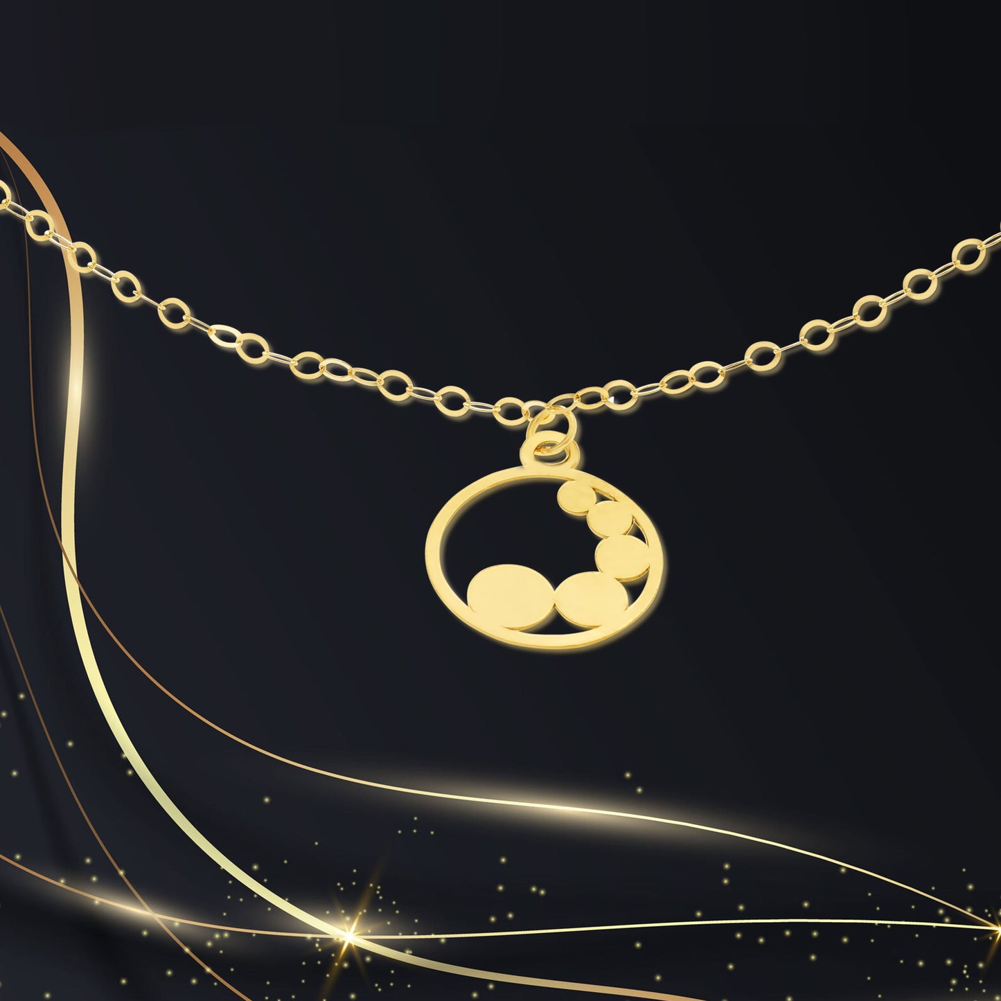 18K Pure Gold Fine Round Bracelet