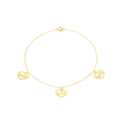 18K Pure Gold Fine Love Bracelet