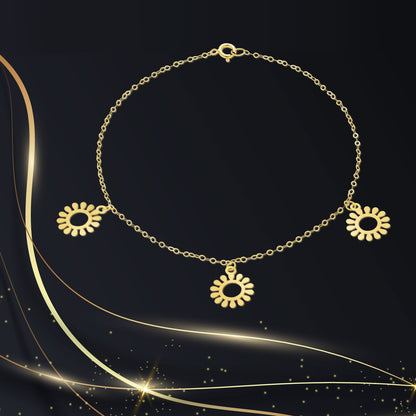 18K Pure Gold Fine Round Bracelet