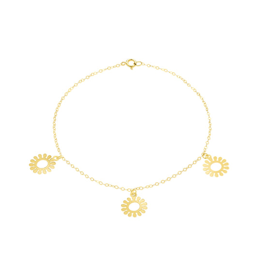 18K Pure Gold Fine Round Bracelet