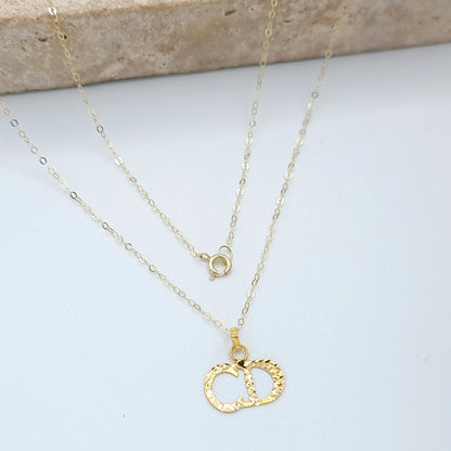 18K Pure Gold Fine Elegant Necklace