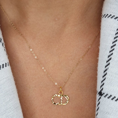 18K Pure Gold Fine Elegant Necklace